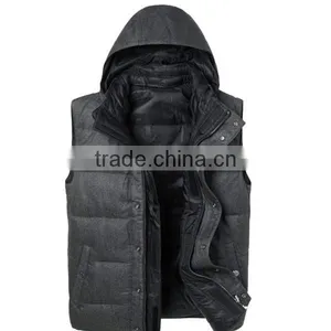 2015 New Fashion Man's Winter Light Down Vest With Hoodie thumbnail-4