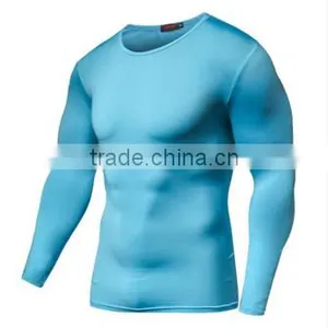 Customized 100% Polyester Moisure Wicking Men's Blank Long Sleeve Gym t Shirt thumbnail-6
