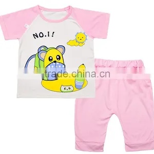 Oem Factory Nice Baby Boys Girls 2 Piece Knit Summer Printing Clothes Set thumbnail-1