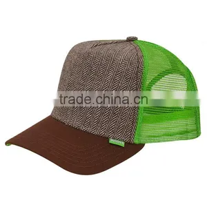 Trucker Hat 5 Panel Plain Your Own Design Baseball Cap With Mesh thumbnail-2