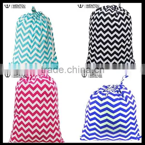 Fashion Chevron Polka Dot Cotton Cheap Laundry Bag thumbnail-3