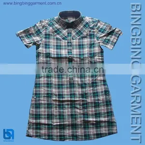 Girl's School Check Dress thumbnail-1