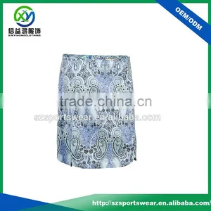 OEM Four Way Stretch Graphic Flower Print Bottom Vent Women Golf Skort thumbnail-1
