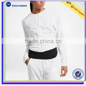 Custom Dri-fit 100%polyester Women Tennis Jacket Wholesale Gym Wear thumbnail-1