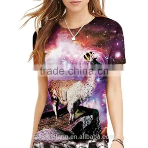Unisex Couple Lover t Shirt Full Printed t Shirt With Universe Pattern in Guangzhou thumbnail-3