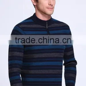 Long Sleeve Stripe Round Collar Pullover Model Sweater for Men With Best Prices thumbnail-2