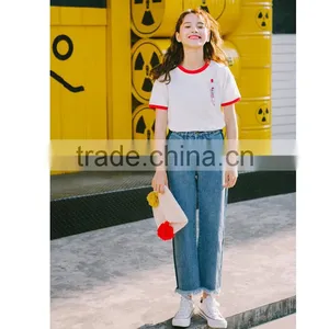 Cotton Summer Round Neck Girl t Shirt thumbnail-3