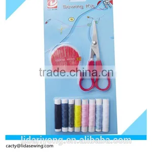 Polyester Hand Sewing Thread With Scissors and Hand Needles Compact thumbnail-1