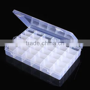 4 Size 10/15/24/36 Slot Clear Electronic Components Storage Organizer Assortment Box Plastic Case Convenience Store Small Items thumbnail-5