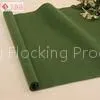 Customize Polyester Flock For Gift Box Fabric In Green Color With Kintted Fabric thumbnail-1