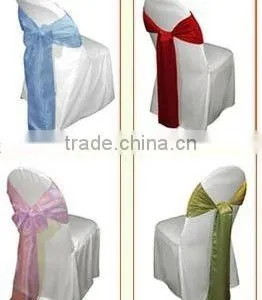 Wedding Satin Chair Sash and Polyester Banquet Chair Covers thumbnail-1