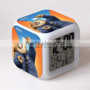 Hot Movie Zootopia LED Alarm Clock, Wide Hopps Digital Alarm Clock, Zootopia Cartoon Clock for Kids thumbnail-4