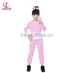 New Spring Girls Boutique Clothing Sets O Neck Long Sleeve Trendy Tracksuits Children Gymnastics/Sport Suits thumbnail-1