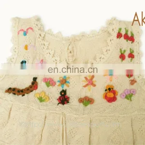 Beautiful Peruvian Cotton Woven Girls Dresses With Detailed Embroidery thumbnail-6