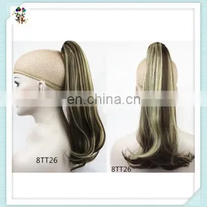 Womens Sexy Long Wave Mixed Colors Synthetic Hair Ponytails HPC-0164 thumbnail-1