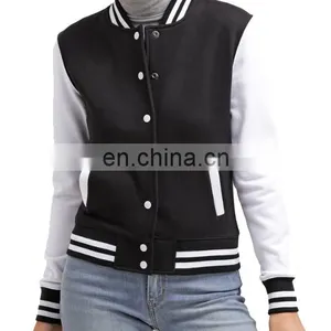 Chinese Manufacturer Woman Custom Baseball Jacket thumbnail-2
