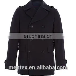 Man's Navy Blue Double Breasted Pea Coat thumbnail-1