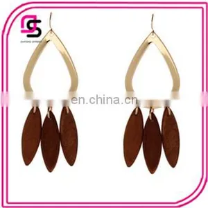 Leaf Beads Earrings, Fashion Earrings With Pendant, Metal Earrings thumbnail-1