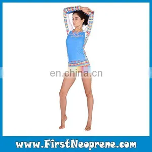 Light Blue Color Anti UV Skinswear Rash Guard For Women thumbnail-1
