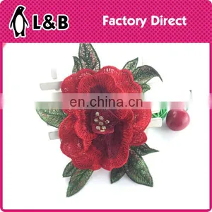 2017 Small Size 3D Tridimensional Red Rose Patch/ Applique XY-12 thumbnail-1