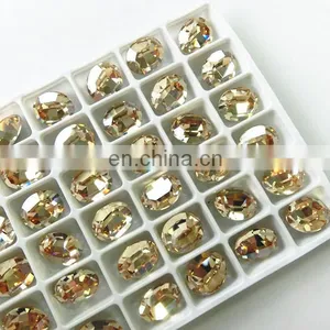 Oval Crystal Fancy Stone Machine Cut Point With the Real Silver thumbnail-2