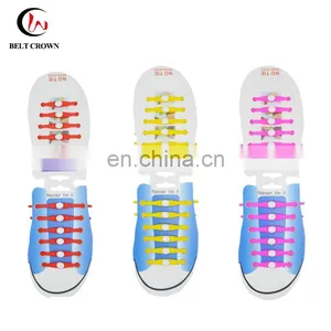 Design Your Own High Quality Round Elastic Silicone Shoelaces Lazy no Tie Shoe Laces for Shoes thumbnail-3