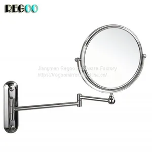 Makeup Mirror Round 3X Magnifying Folding Magic Wall Mounted Antique Brass Cosmetic Mirror thumbnail-1