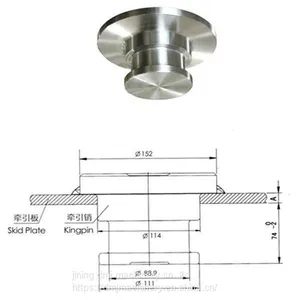 3.5'welded Kingpin for Semi Trailer Chassis Part thumbnail-1