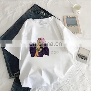 Cool Melanin Black Girl Personalized Digital Printing White Round Neck T-shirt European and American Trend thumbnail-5