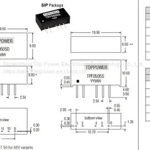 1W Isolated Regulated Single Output DC/DC Converters thumbnail-2