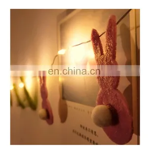 LED New Design Felt Rabbit Pendant Srting Light High Quality Factory Supply For Home Decration Easter Holiday Lighting thumbnail-1