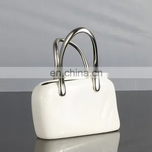 2020 New Style Girls Holiday Gift Custom Silver-plated Ceramic Exquisite Handbag Craft Home Decoration thumbnail-2