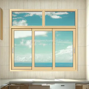 China Factory Aluminum Frame Sliding Window With Mosquito Net Double Glazing Sliding Glass Windows thumbnail-5