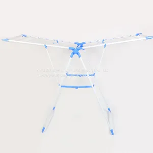 Installation-free Folding Butterfly-shaped Floor Drying Rack Room Built-in Shelf thumbnail-3