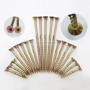 Chipboard Screw Double CSK Head Hex Knurling Cutting Galvanized Screw thumbnail-4
