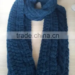 Branded Special Cashmere Knit Scarf and Hat Set thumbnail-1