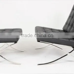 White Colour Modern Style Leather Barcelona Chair thumbnail-2