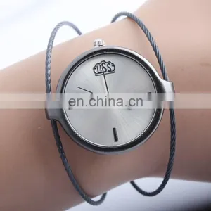 CUSSI Foreign Trade Retro Girl's Watch Round Single Steel Wire Bracelet Watch Women's Watch Wholesale Quartz Steel Wire Bracelet thumbnail-2