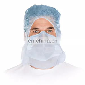 Manufacturer Disposable PP Astronaut Caps Non Woven Hairnet Cap Hood Cover Non-woven PP Hood Balaclava Face Cover thumbnail-5
