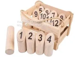 Custom Number Kubb Viking Bowling Wooden Outdoor Lawn Skittles Game Classic Chess Garden Throwing Games With Wonden Case thumbnail-1