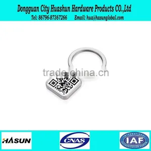 Factory Supply Creative Metal Keychain 2D Barcode Two-dimension Code thumbnail-1
