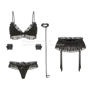Ladies Hot Sexy Lace Bra Set thumbnail-2