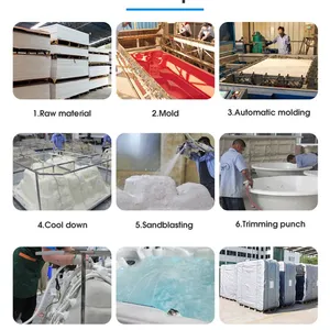 Factory Supply Deluxe Massage Spa Tub Outdoor Whirlpool Hot Tubs for 8 Persons thumbnail-6