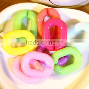 DIY Accessories 23 * 17 mm Acrylic Opening Lap Composable Chain Color Fluorescent Color Plastic thumbnail-1