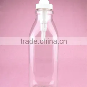 27oz 780ml Clear Square Food Grade Plastic Pet Milk Bottle for Sale thumbnail-1
