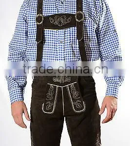 Herren Kniebund Lederhosen in Cow Suede Leather/ German Outfit Trachten Wears Pants,shorts thumbnail-2