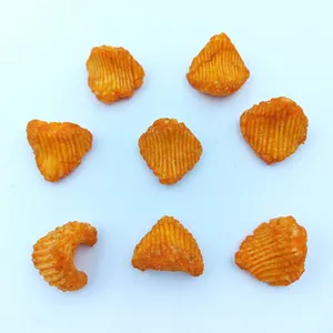 Crunchy Mexican BBQ Flavor Fried Rice Crackers Ridged Triangular Snacks for Wholesale Bulk Food Distributors thumbnail-3