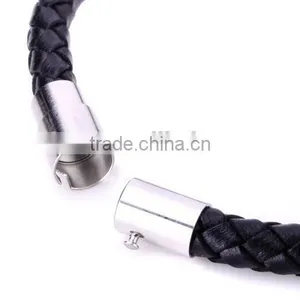5mm Antique Silver Plated Magnetic Clasp For Flat Leather Jewelry Finding thumbnail-1