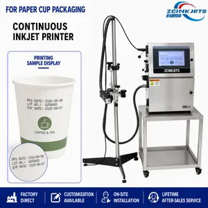 Cup Packaging Coding Machine for Paper Cups Lot Number Date Code and Automatic Production Line Printing thumbnail-1