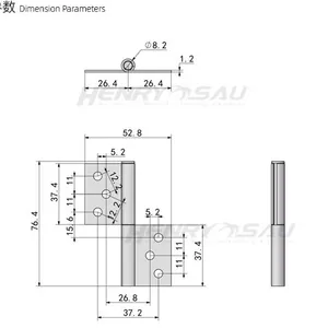 Stainless Steel Flag Hinge Bathroom Door Removable Flag Hinge Passageway Door Shaft Fire Hinge thumbnail-4